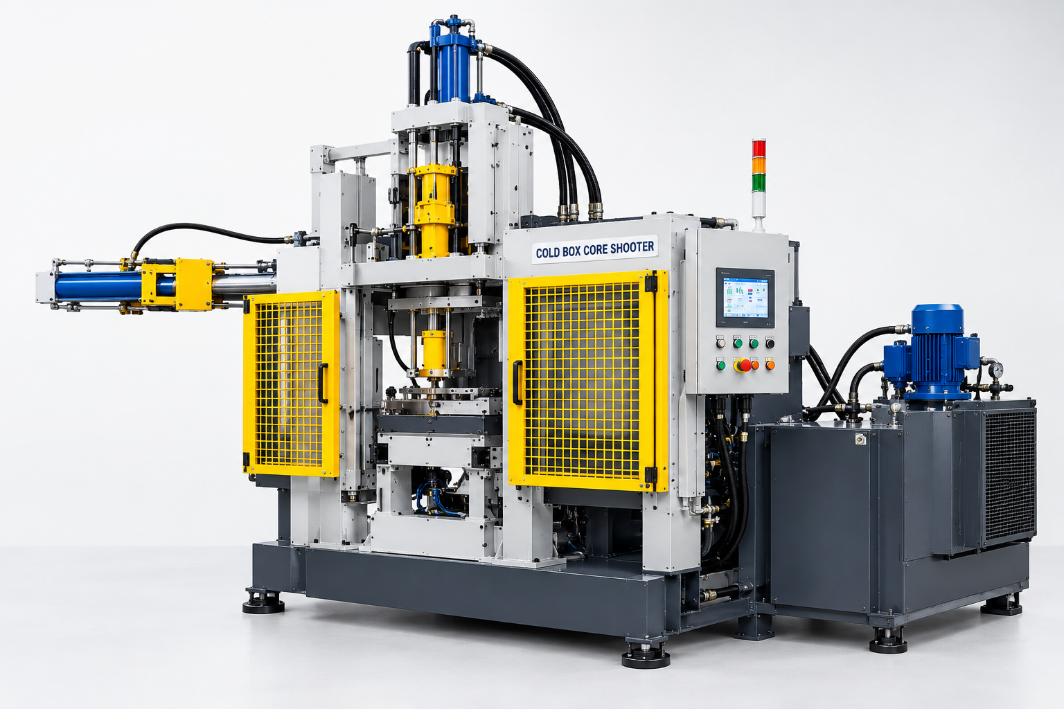 Cold box core shooter machine